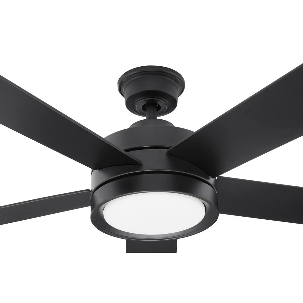 Home Decorators Collection Baxtan 56 In Led Matte Black Ceiling Fan With Light And Remote Control Am731a Mbk The Depot - Modern Black Ceiling Fan Light