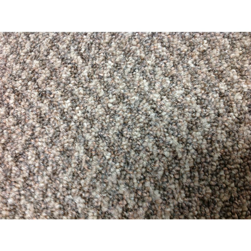 Illusions Color Brown Sugar Graphic Level Loop Attached Pad 12 Ft Carpet