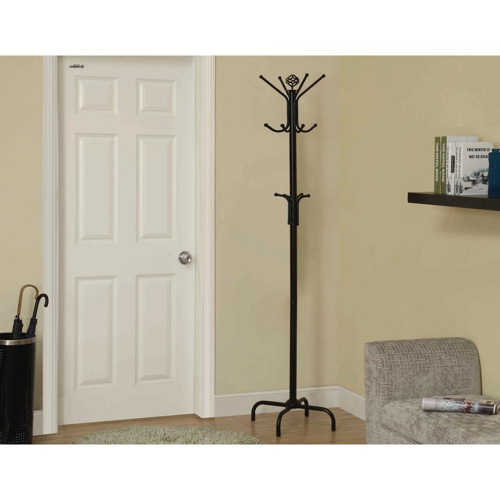 Monarch Specialties Black Coat Rack With 8 HooksI 2019 The Home Depot