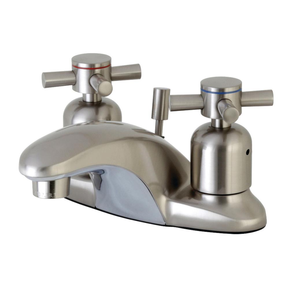 Kingston Brass Concord 4 in. Centerset 2Handle Bathroom Faucet in Brushed NickelHFB8628DX