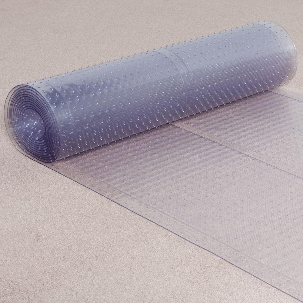 Es Robbins Clear 36 In X 20 Ft Vinyl Ribbed Rug Runner 184016 The Home Depot