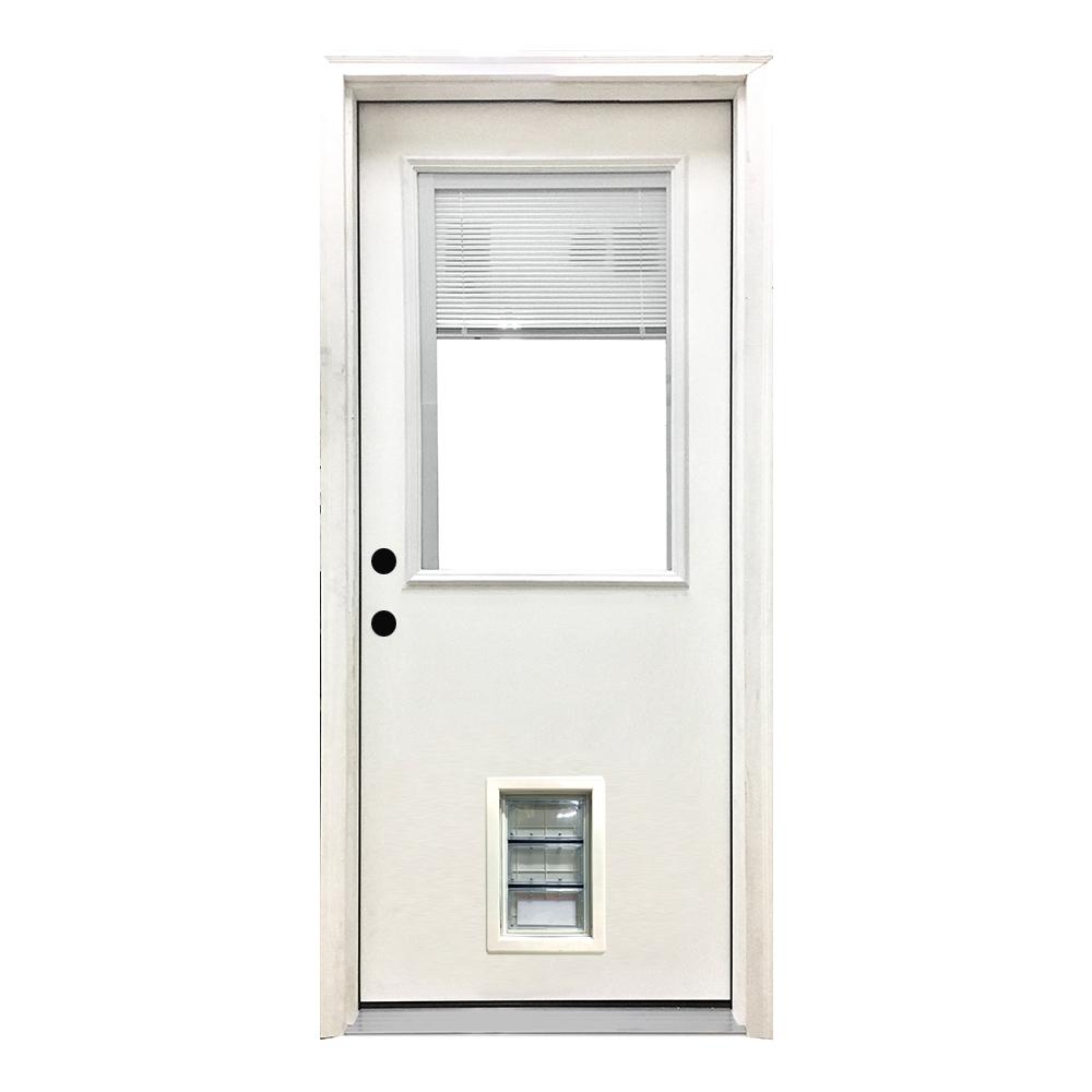 Steves & Sons 36 in. x 80 in. Classic Mini-Blind RHIS ...
