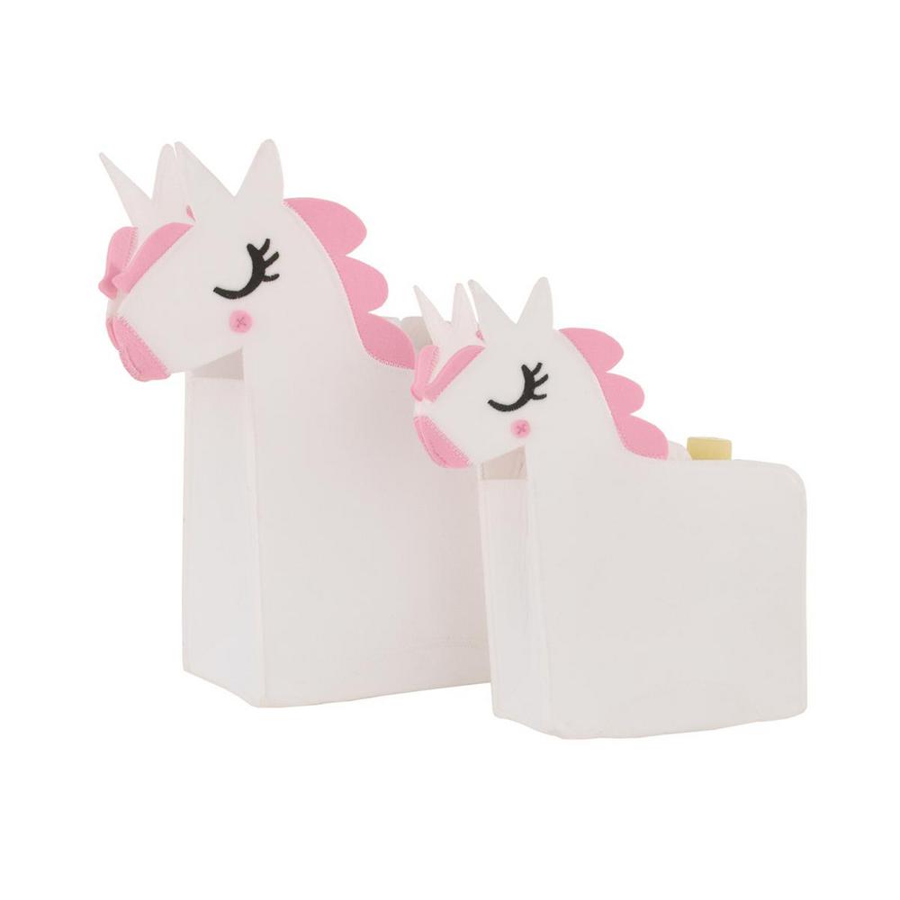 Brown Black NoJo Brown Felt Bear Shaped 2Piece Nursery Storage Caddy Set White