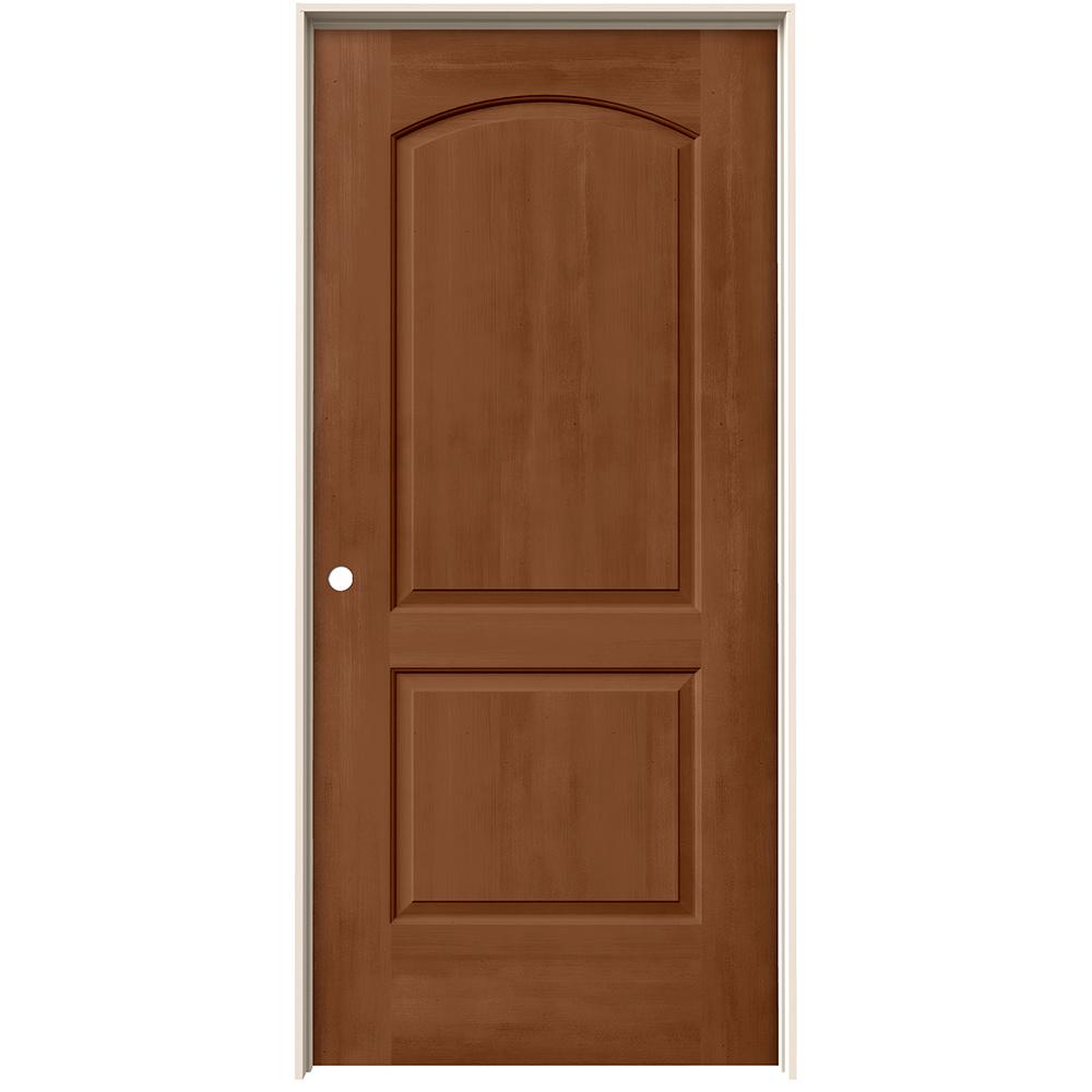 Jeld Wen 36 In X 80 In Continental Hazelnut Stain Right Hand Solid Core Molded Composite Mdf Single Prehung Interior Door