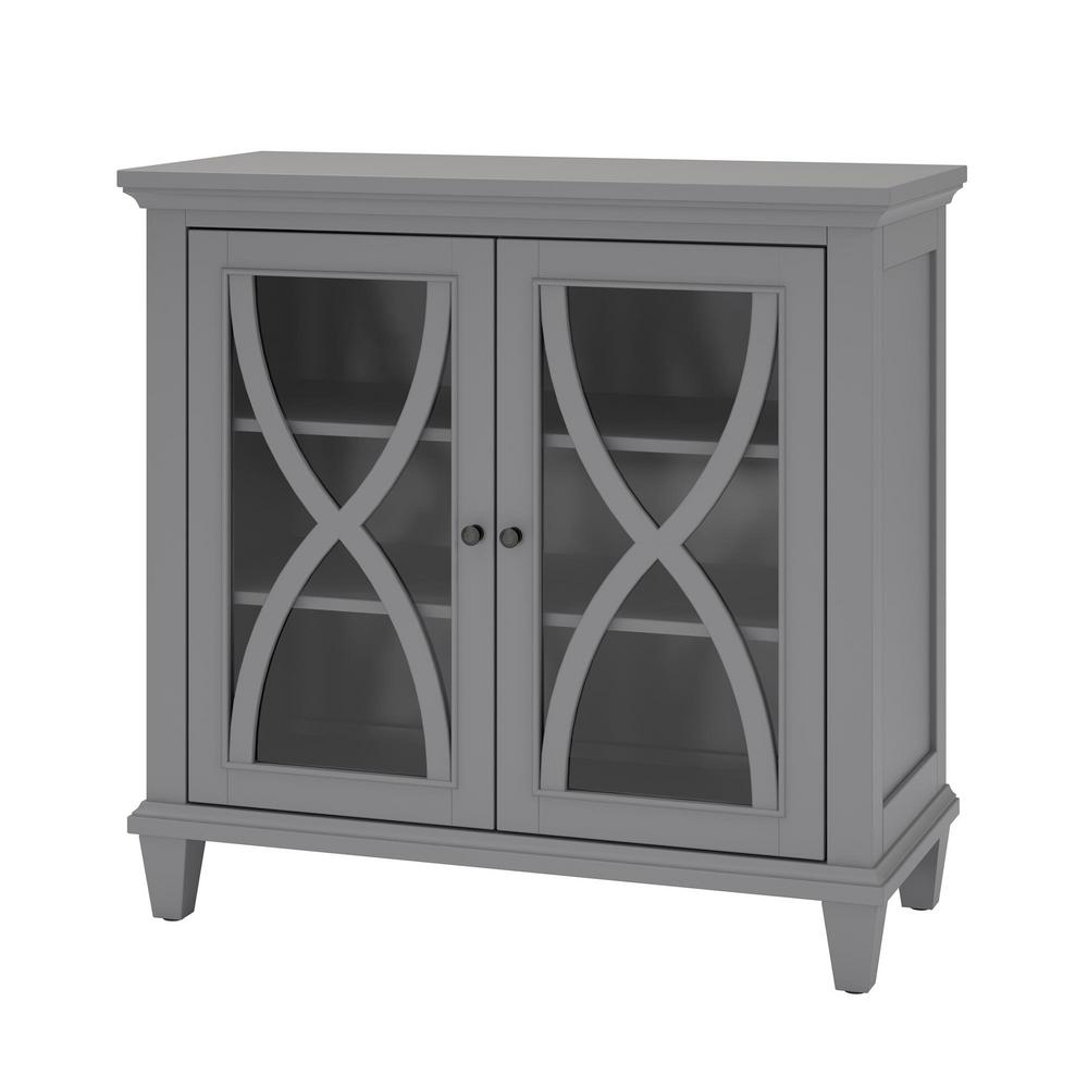 Ameriwood Satinwood Gray Storage Cabinet Hd65373 The Home Depot