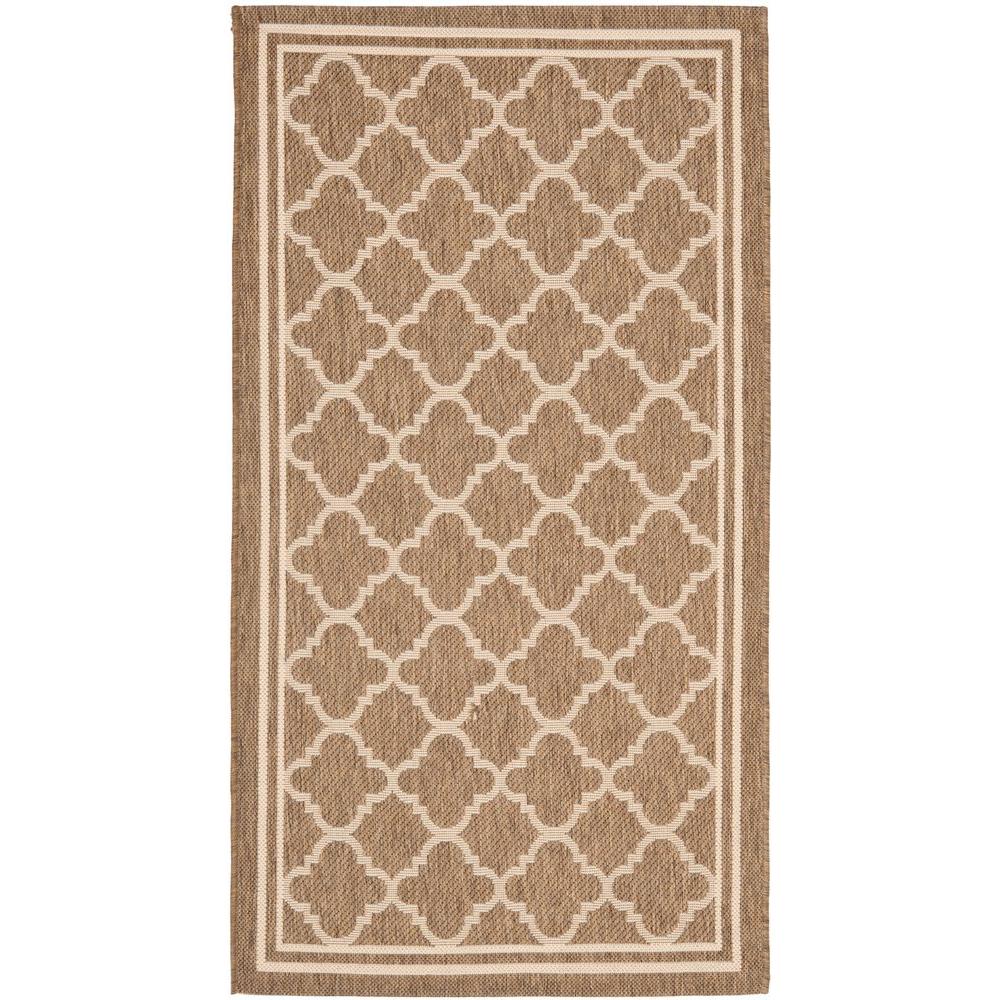Safavieh Courtyard Brown/Bone 2 ft. x 3 ft. 7 in. Indoor/Outdoor Area