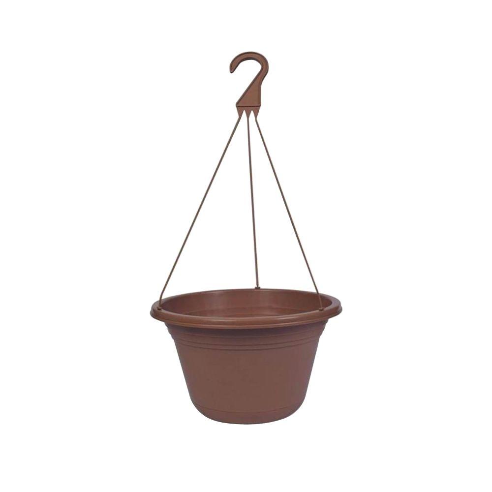 EE 10 in. Terracotta Plastic Hanging Basket Planter02863