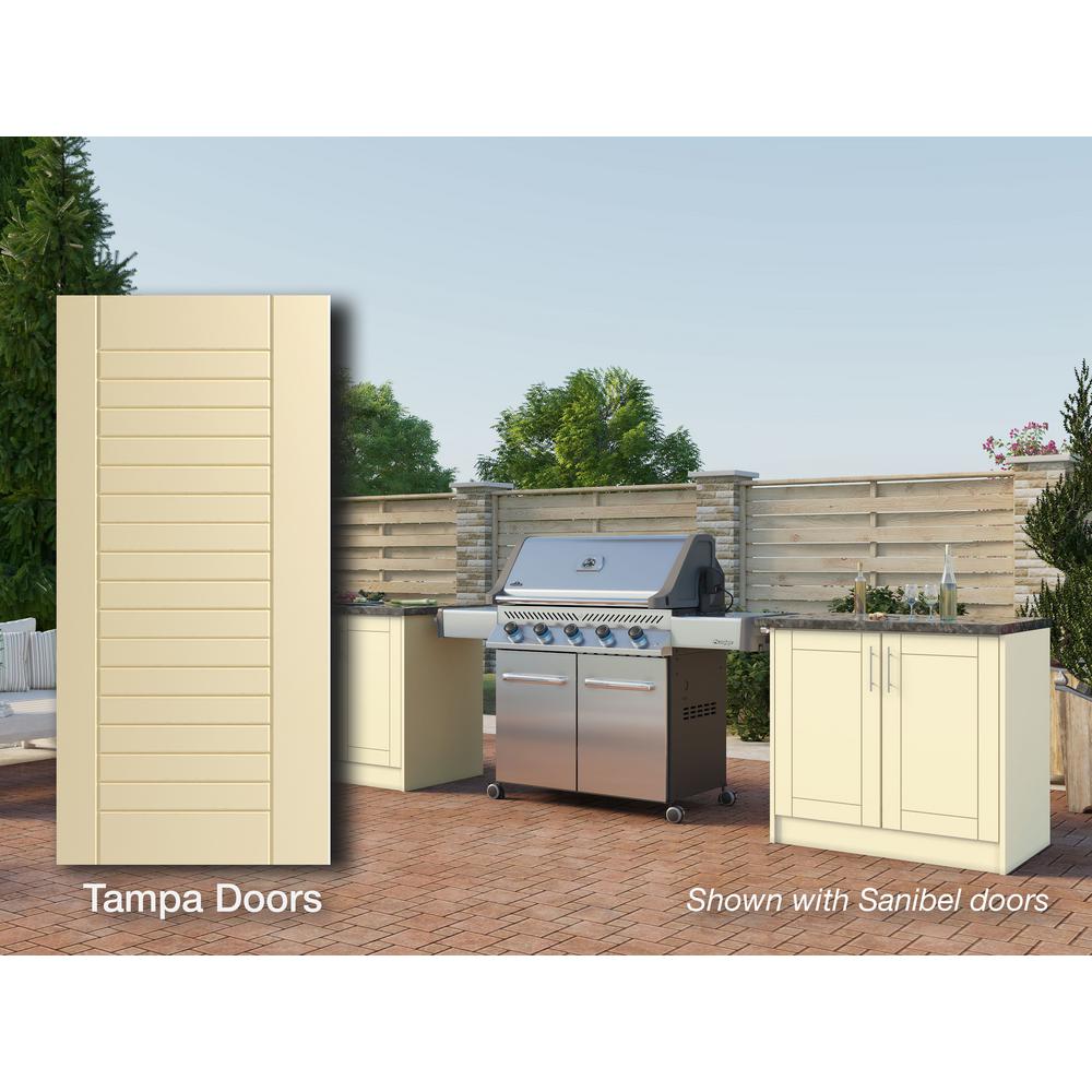 Weatherstrong Tampa Bluff Beige 16 Piece 73 25 In X 34 5 In X 25 5 In Outdoor Kitchen Cabinet Island Set Wse72wc Tbb The Home Depot