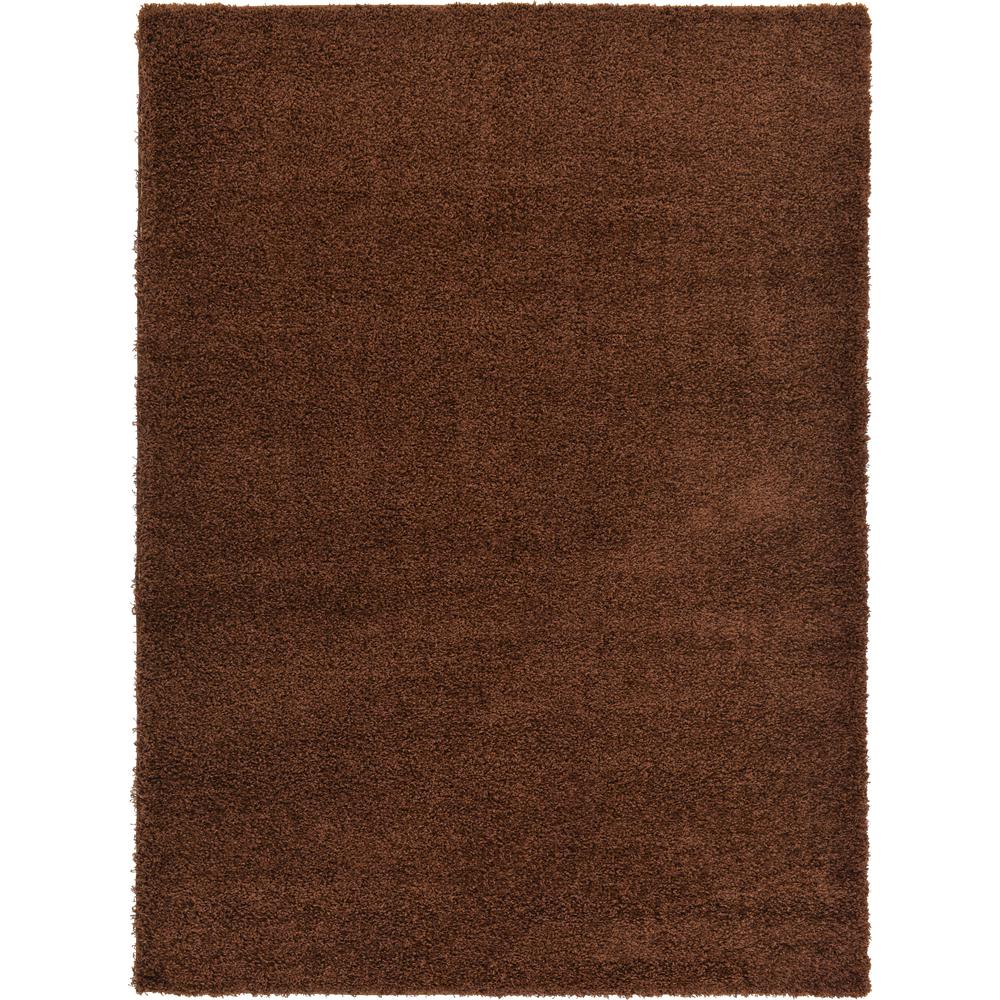 Unique Loom Solid Chocolate Brown 7 Ft X 10 Area Rug Unique Loom Solid Chocolate Brown
