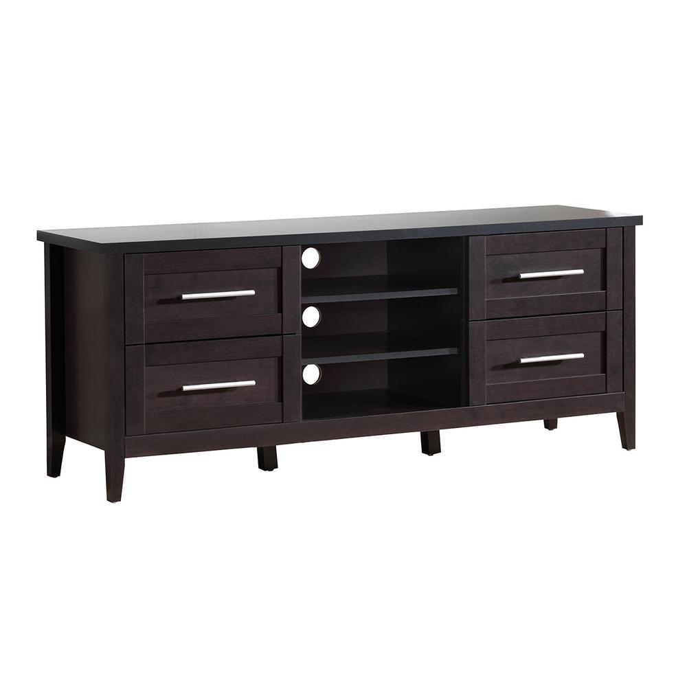 Techni Mobili Hickory Elegant Tv Stand For Tv S Up To 75 In With