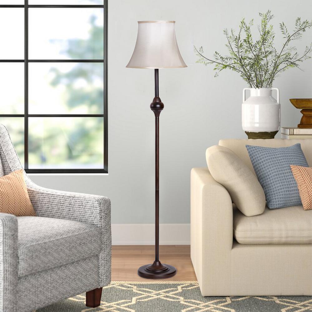 Casainc 59 In Brown Outdoor Floor Lamp With Led Bulb Wf Ep22921 The Home Depot Floor Lamp With Led Bulb Wf Ep22921