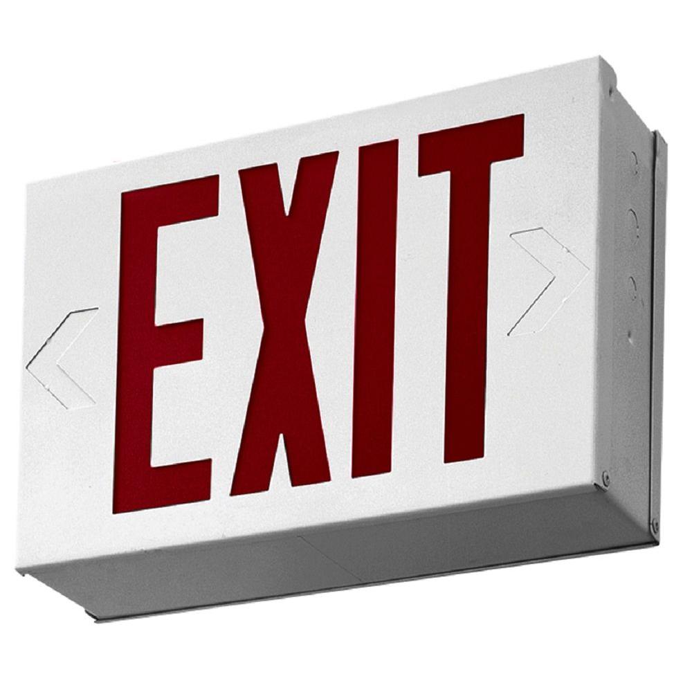 Lithonia Lighting Titan Steel White LED Emergency Exit SignLX W 3 R EL