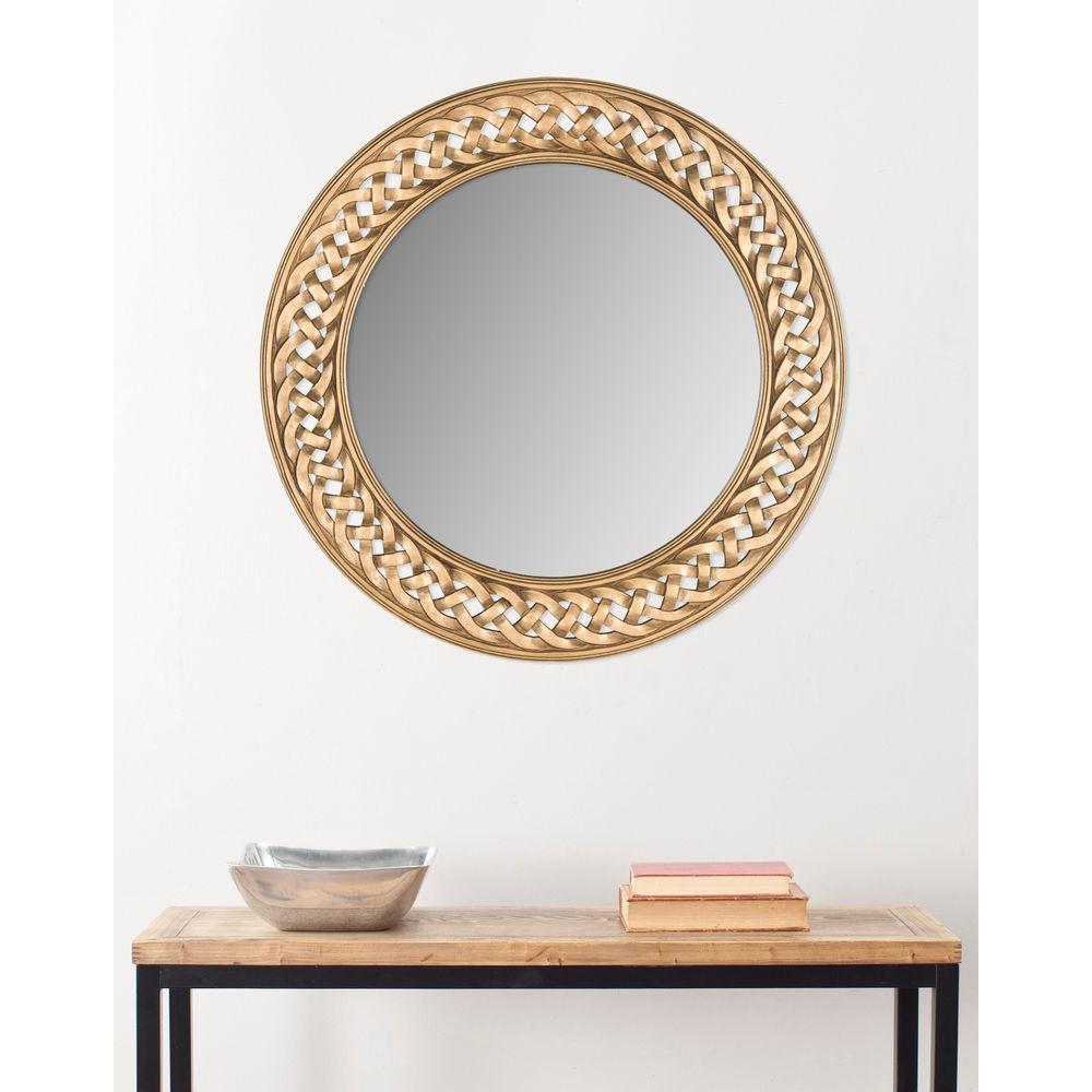 Braided Chain 24 In H X W Round Framed Mirror