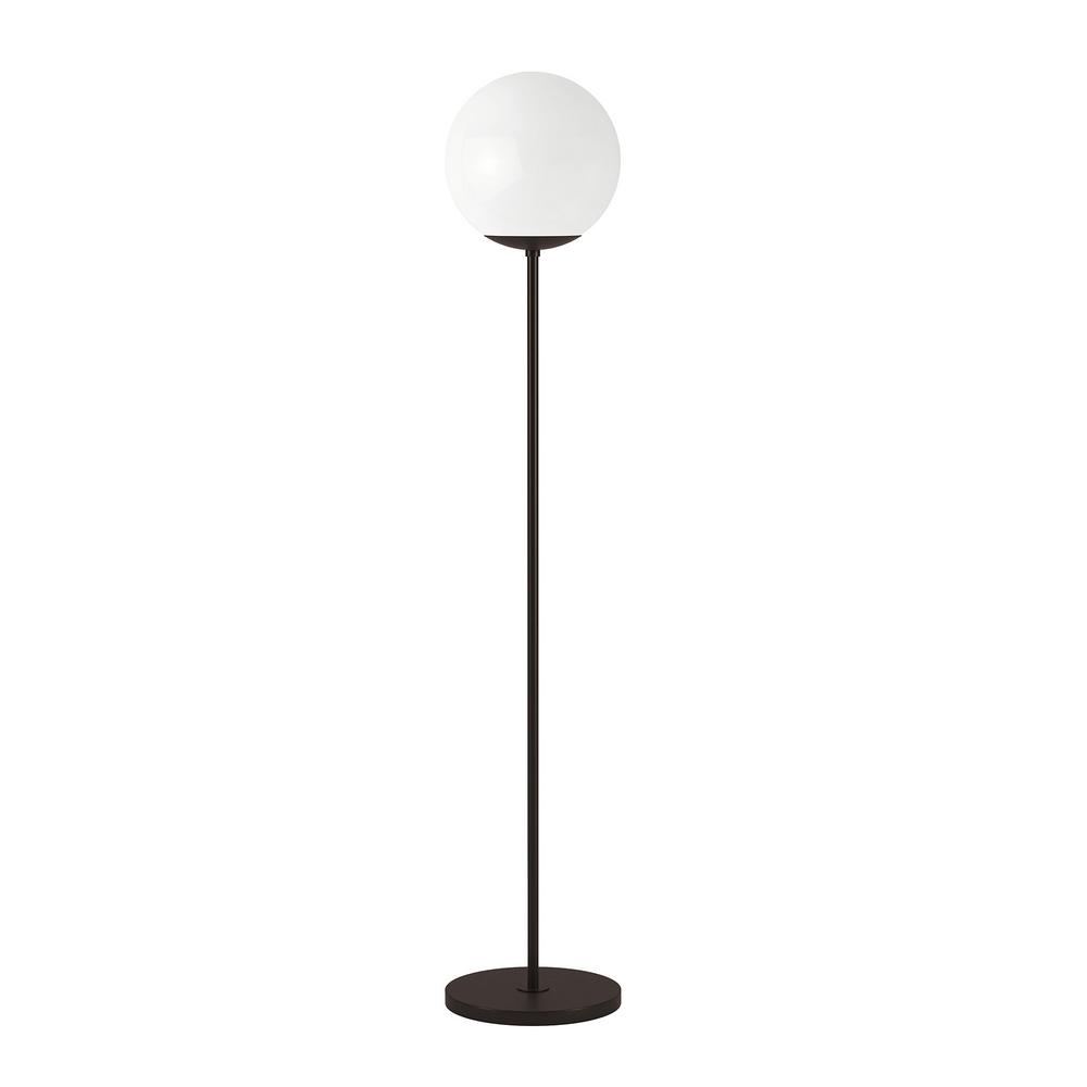 Hudson&Canal Theia Globe and Stem 63-1/2 in. Blackened Bronze Floor Lamp