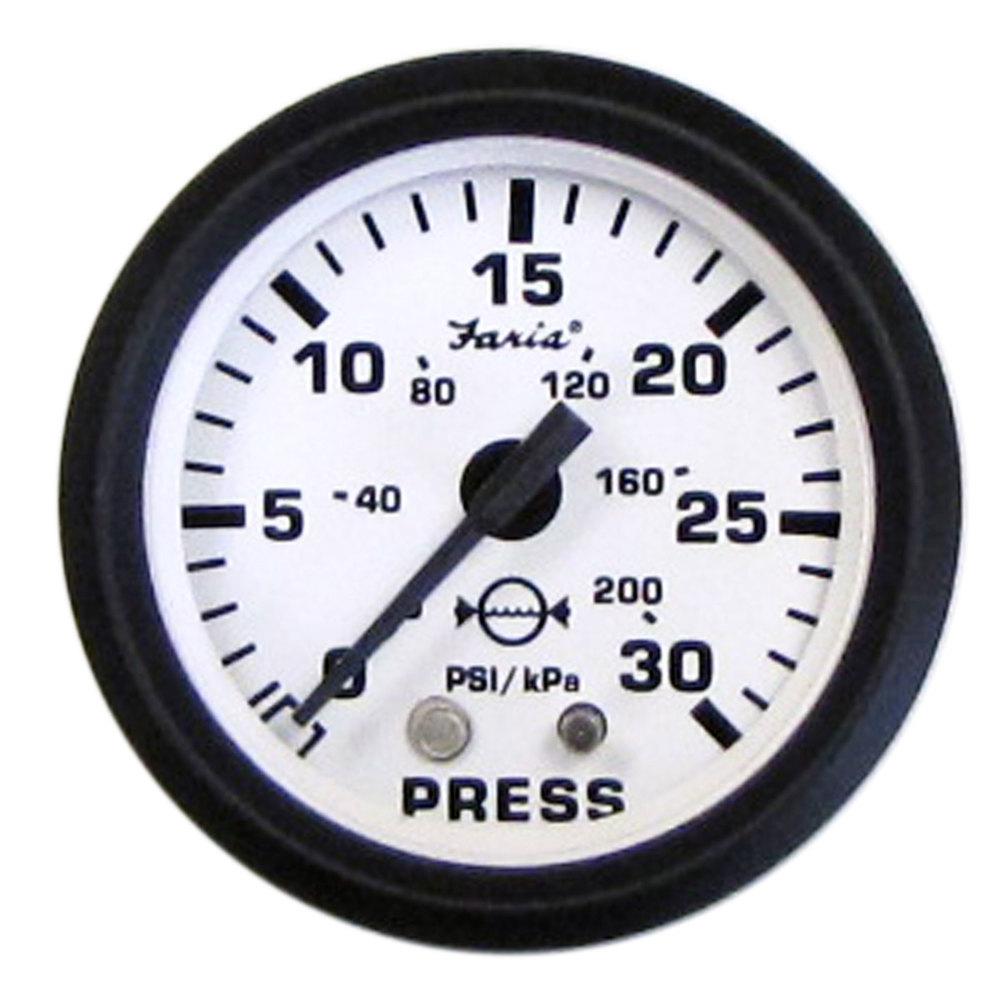 12-32 VDC - 2 Faria 13815 Chesapeake Stainless Steel Digital Hourmeter White