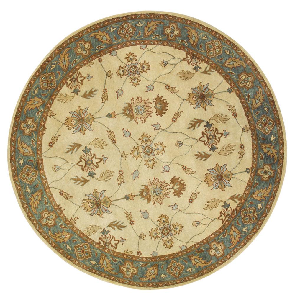 Dynamic Rugs Charisma Blue/Ivory 8 ft. Round Indoor Area RugCHR81403100 The Home Depot