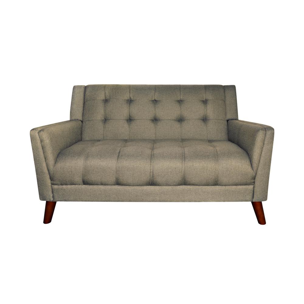 Le House Candace Mid Century Modern Tufted Mocha Fabric