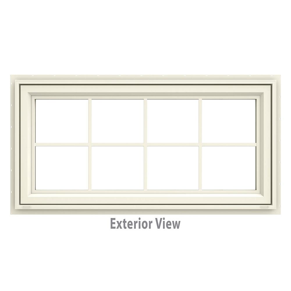 JELD WEN 475 In X 235 In V 4500 Series Cream Painted Vinyl