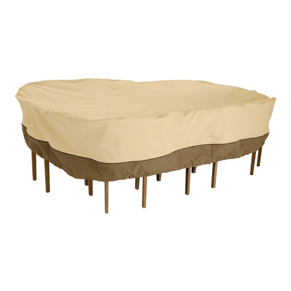 Clic Accessories Veranda X Large Rectangular Patio Table And Veranda Medium Rectangular Patio Table And Chair Set Cover