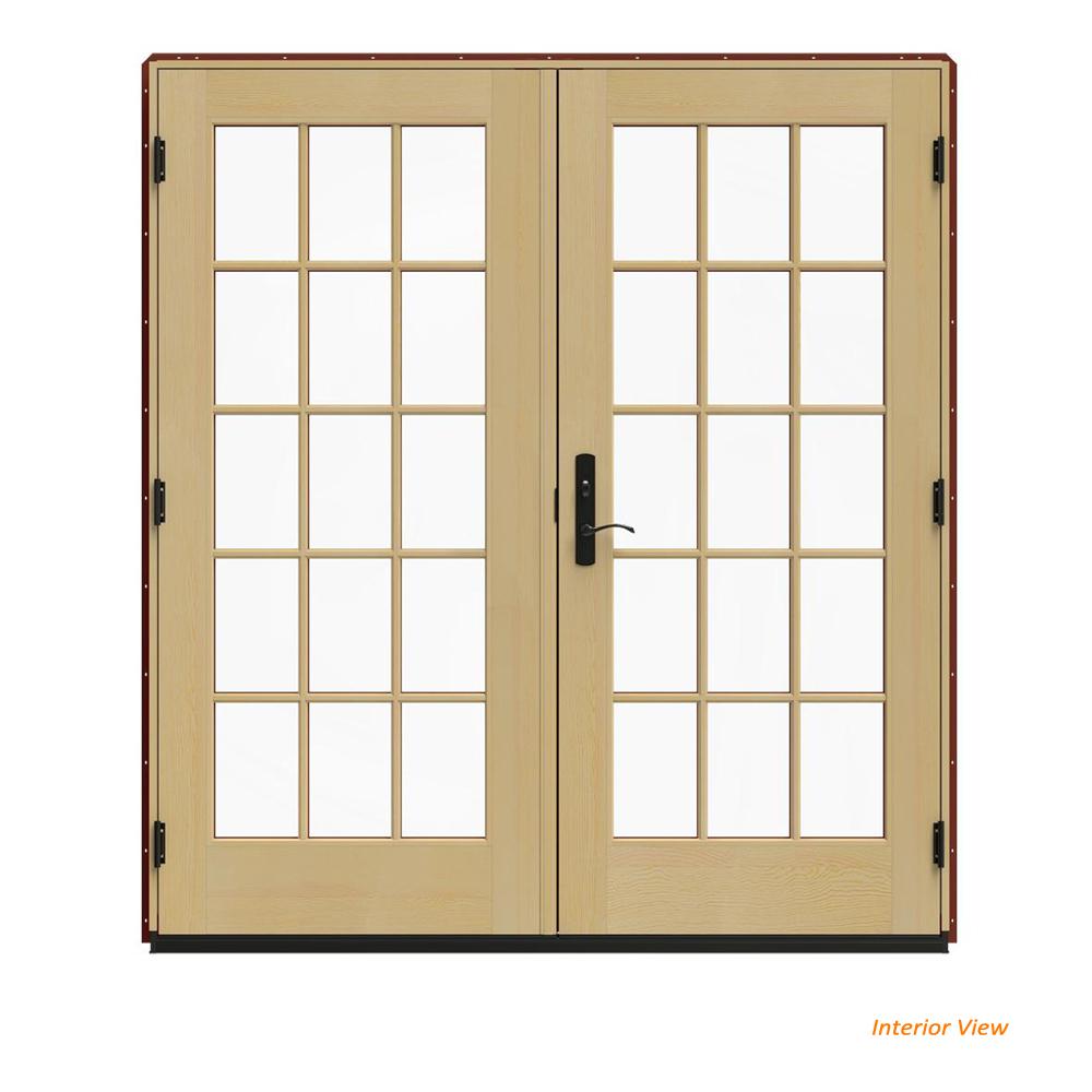 Jeld Wen 72 In X 80 In W 2500 White Clad Wood Left Hand 10 Lite