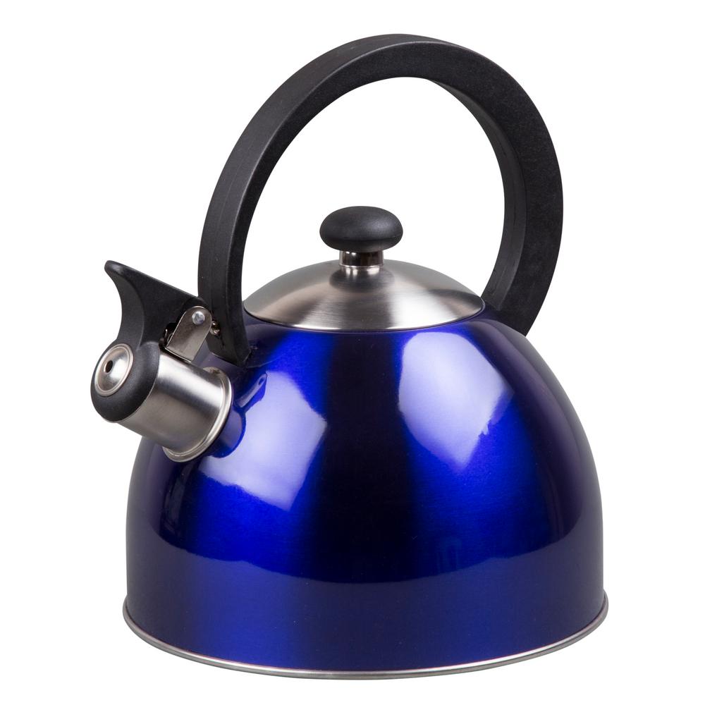 Creative Home Prelude 8.4Cup Blue Stainless Steel Stovetop Tea Kettle