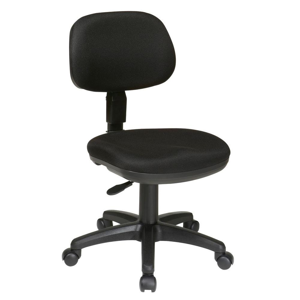Office Star S Black Chair Sc117 231 The Home Depot Office Star S Black Chair