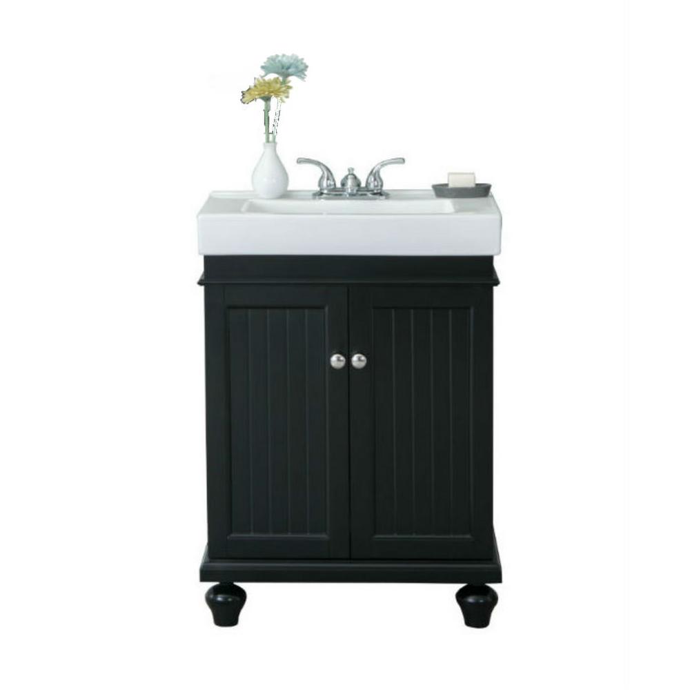 24 In H X 34 5 Vanity Espresso With Ceramic Top H X 34 5 In Vanity Espresso