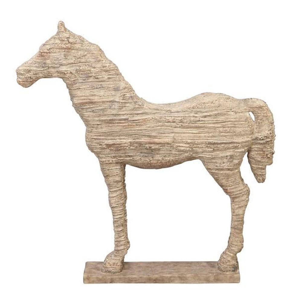 Home Decorators Collection Horse 19 In H Natural Statue 0885400410   Beige Cream Home Decorators Collection Decorative Accessories 0885400410 64 1000 