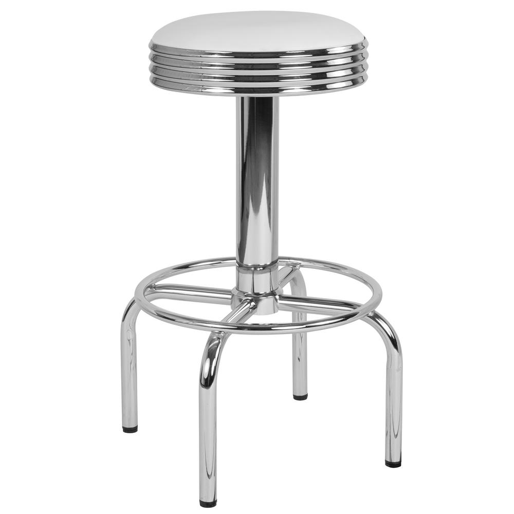 28 In Bar Height White Stool 28 In Bar Height White Stool