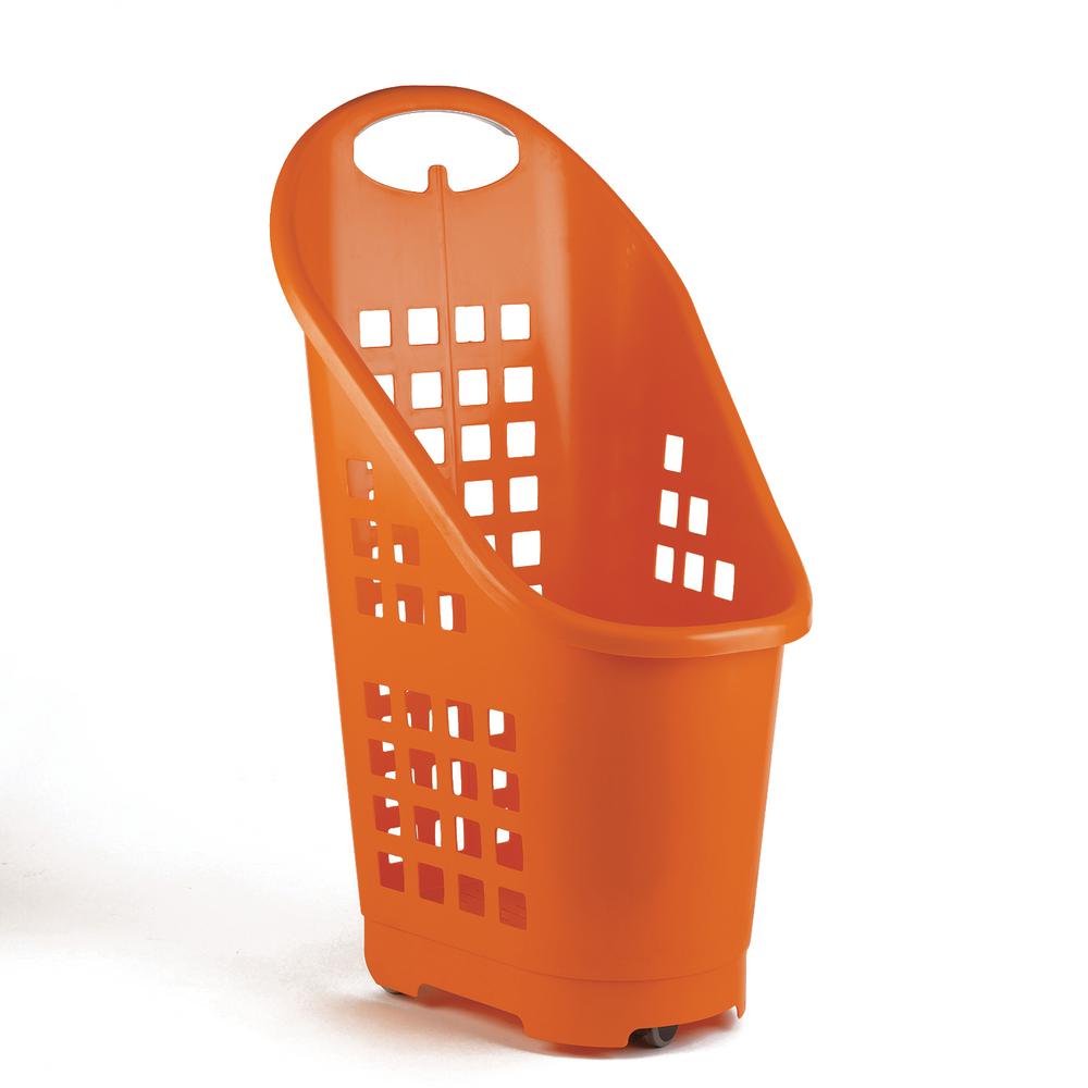orange laundry basket
