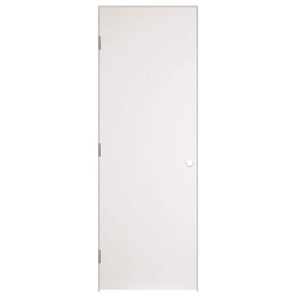 Masonite 28 in. x 80 in. Flush Hardboard Left-Handed Hollow-Core Smooth ...