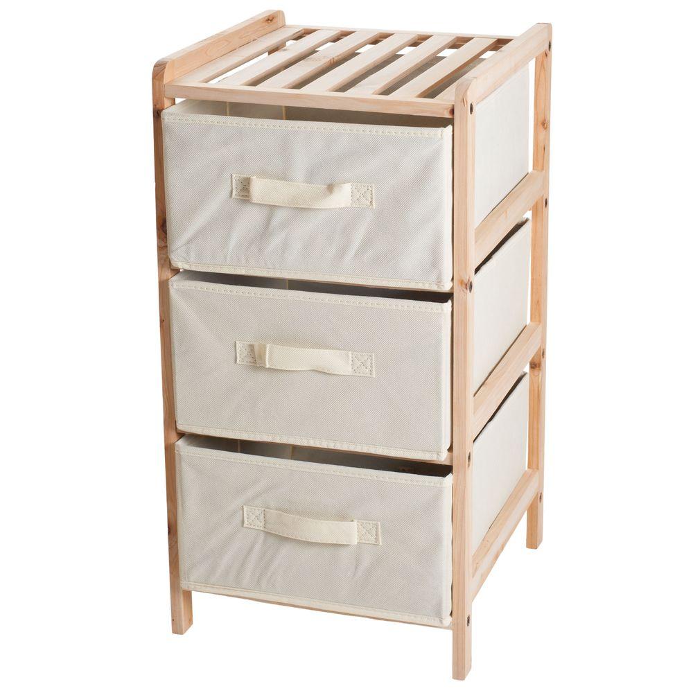 Lavish Home 3 Drawer Organization Wood Fabric Unit With Shelf Top 83 Lavish Home 3 Drawer Organization Wood Fabric Unit With Shelf Top