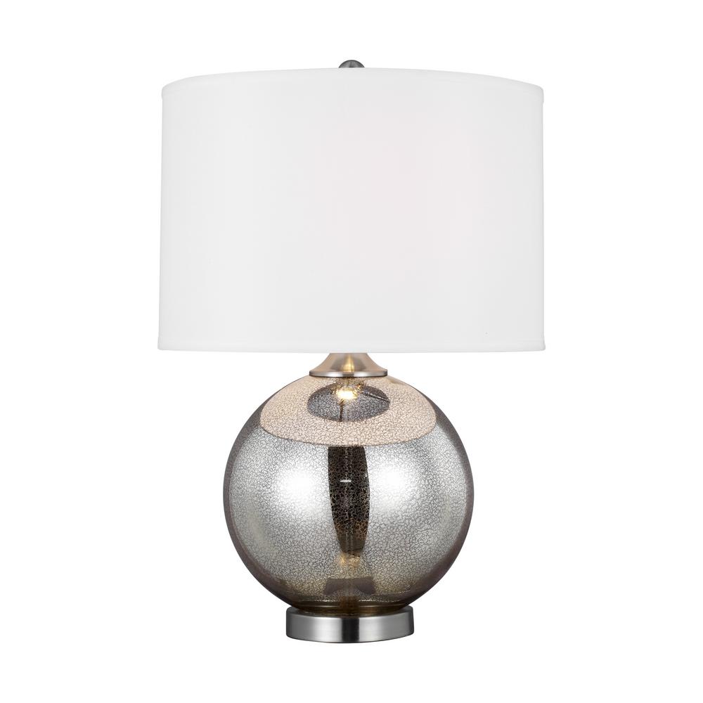 Soccer Style Accent Lamp 15/" Tall White Bell Shade Light Polyresin Desk Lighting