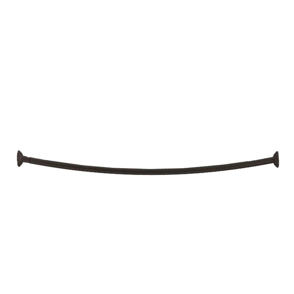 Kohler Shower Curtain Rods Accessories The Home Depot Curved Shower Rod In Oil Rubbed Bronze