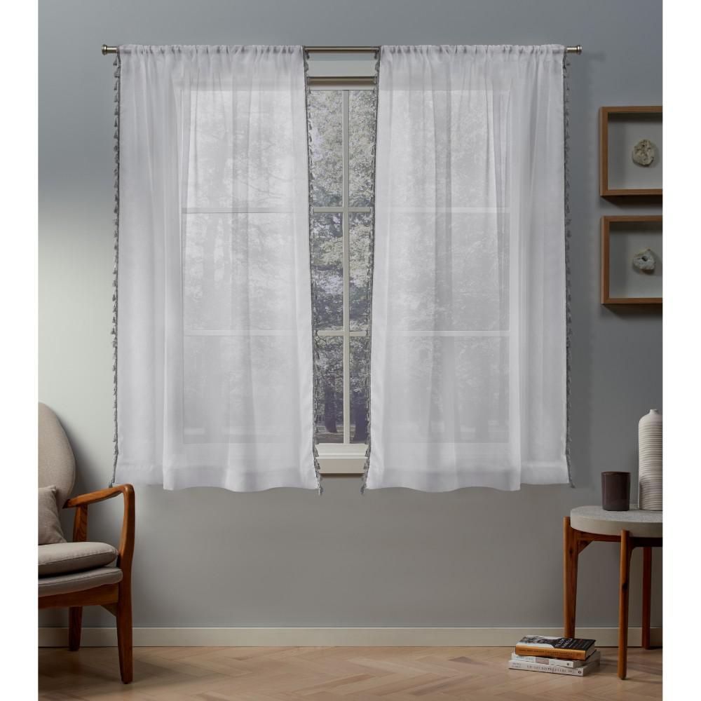 Exclusive Home Curtains Tassels 54 In W X 63 In L Sheer Rod
