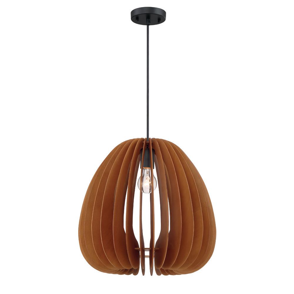 Designers Fountain Lika 1-Light Mehana Wood Hanging Pendant