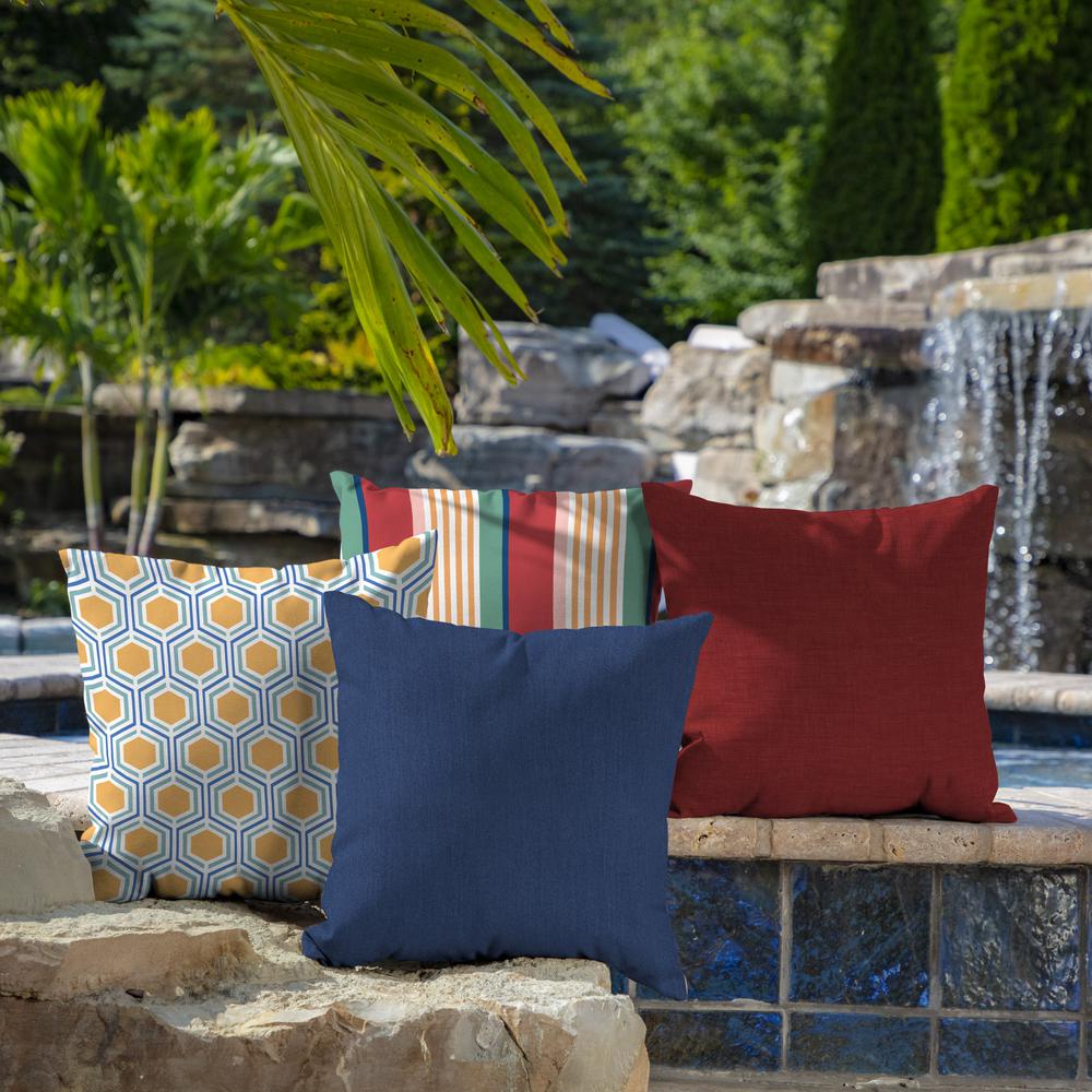 Arden Selections 16 X 16 Lapis Canvas Texture Square Outdoor Throw Pillow 2 Pack Ah10554b D9z2 The Home Depot