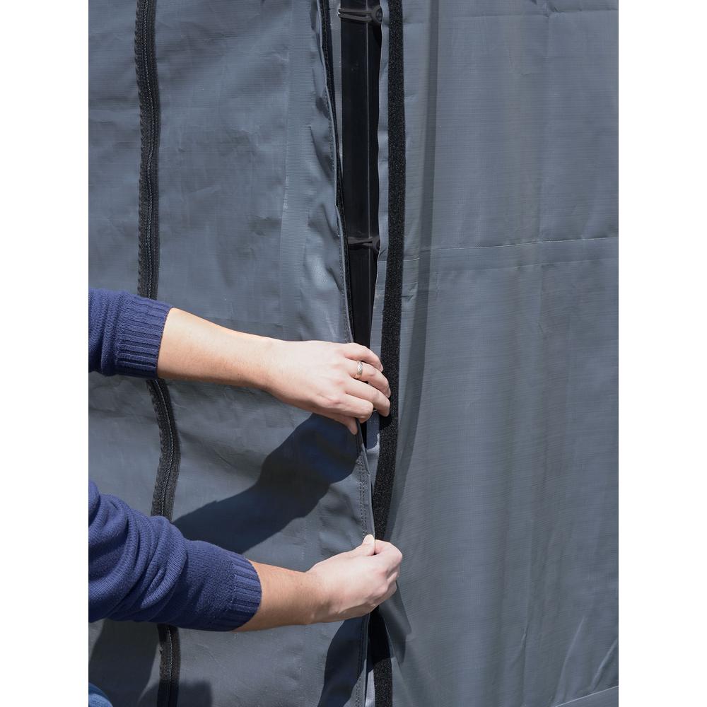 Arrow 12 Ft W X 20 Ft D Enclosure Kit For Carport With Convenient Drive Through Access And Heat Sealed Seams 10181 The Home Depot