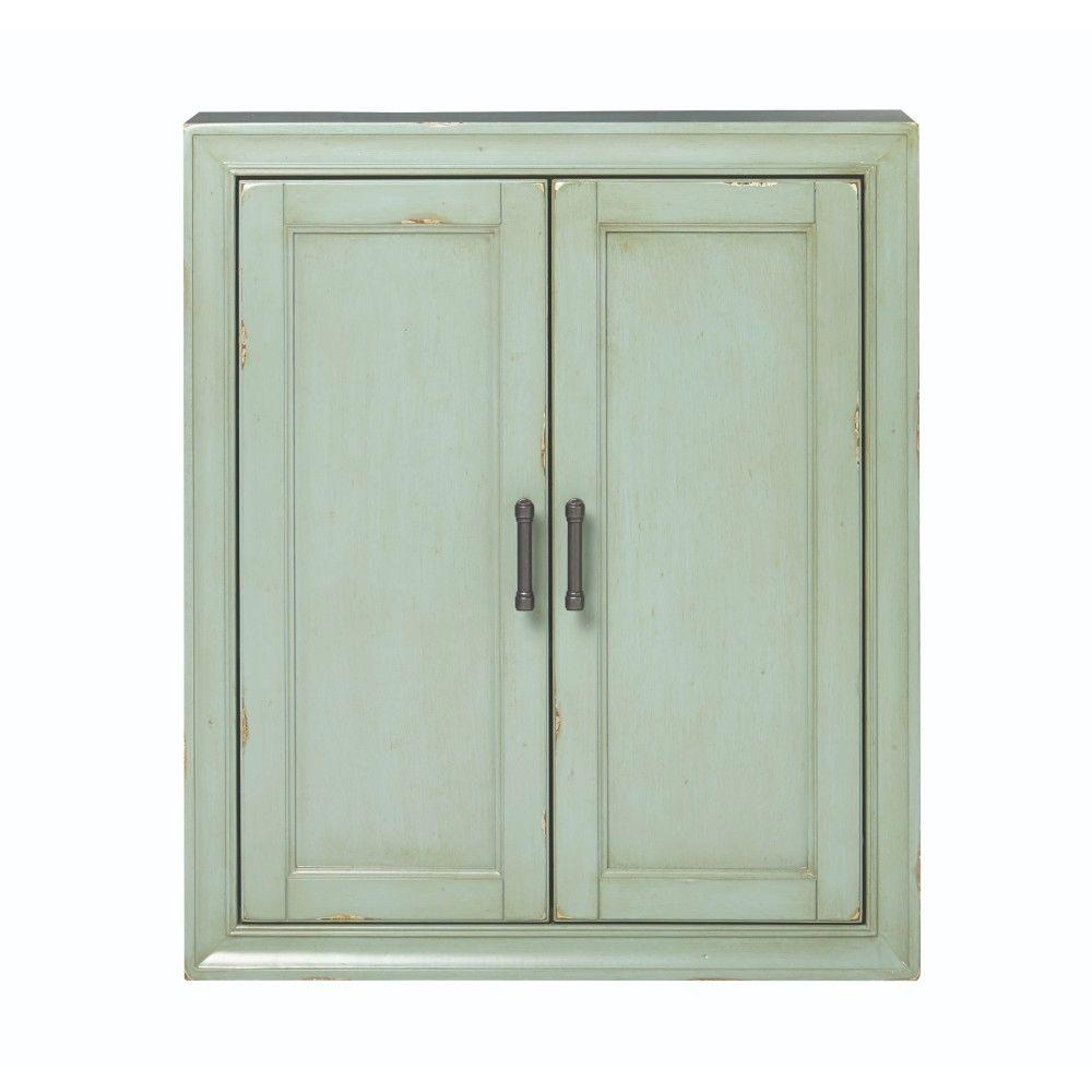 Home Decorators Collection Hazelton 25 in. W x 28 in. H x 8 in. D Bathroom Storage Wall Cabinet 