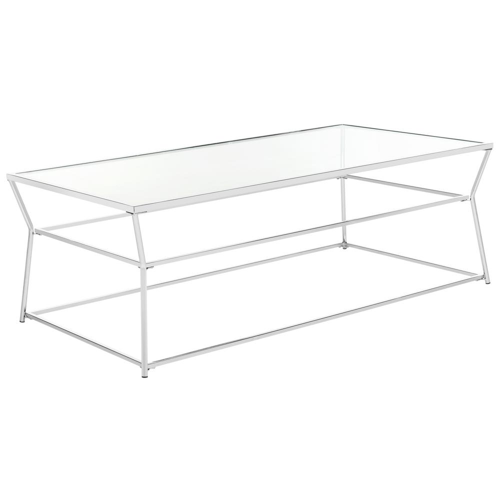 Safavieh Ellie Gl Chrome Coffee Table Mmt6004a The Home Depot 6 Safavieh Ellie Gl Chrome Coffee Table