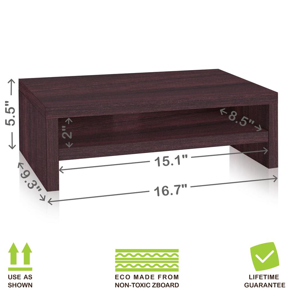 Way Basics Zboard Eco 2 Shelf Computer Monitor Stand In Espresso