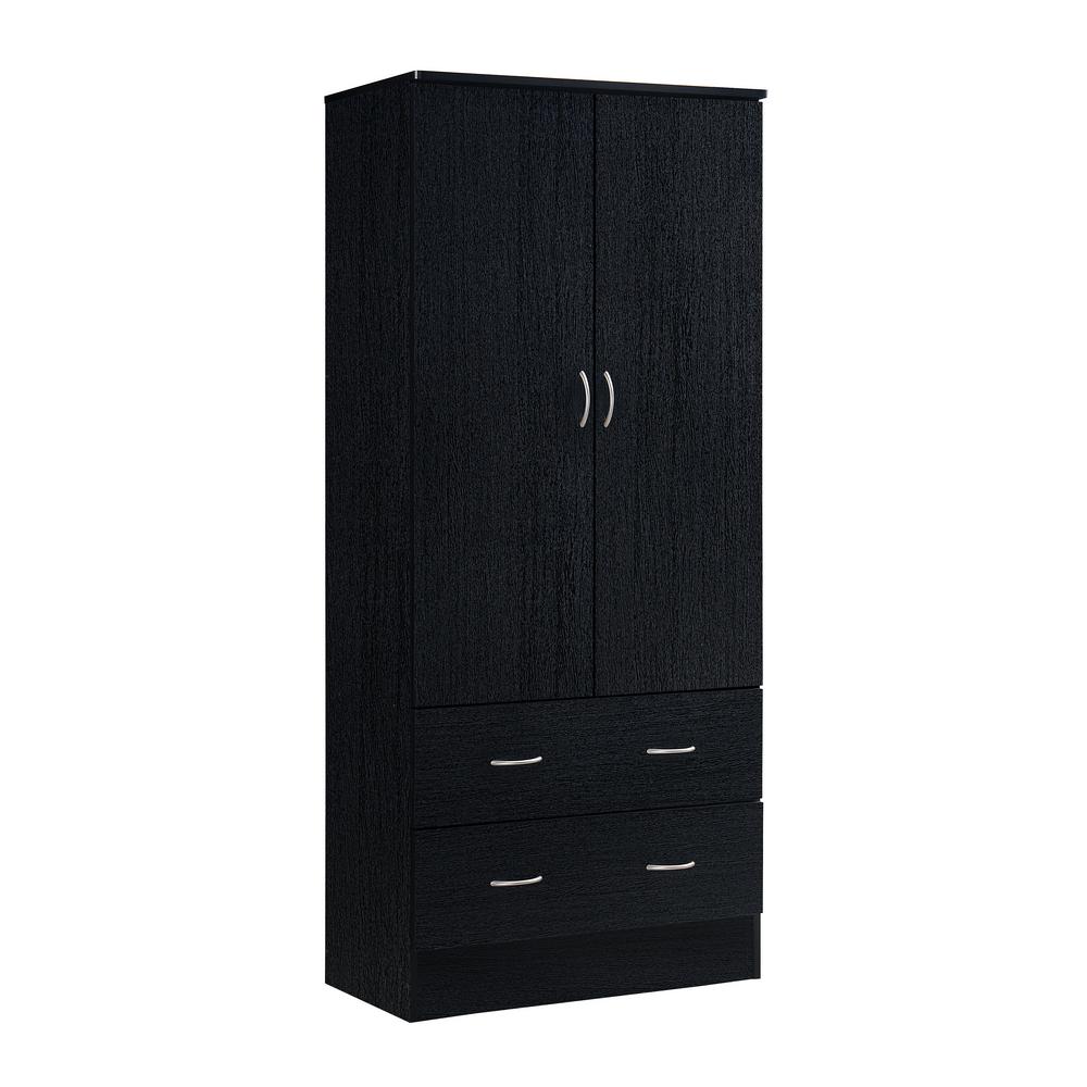 Hodedah 2 Door Armoire With 2 Drawers In Beech Hi29 Beech The