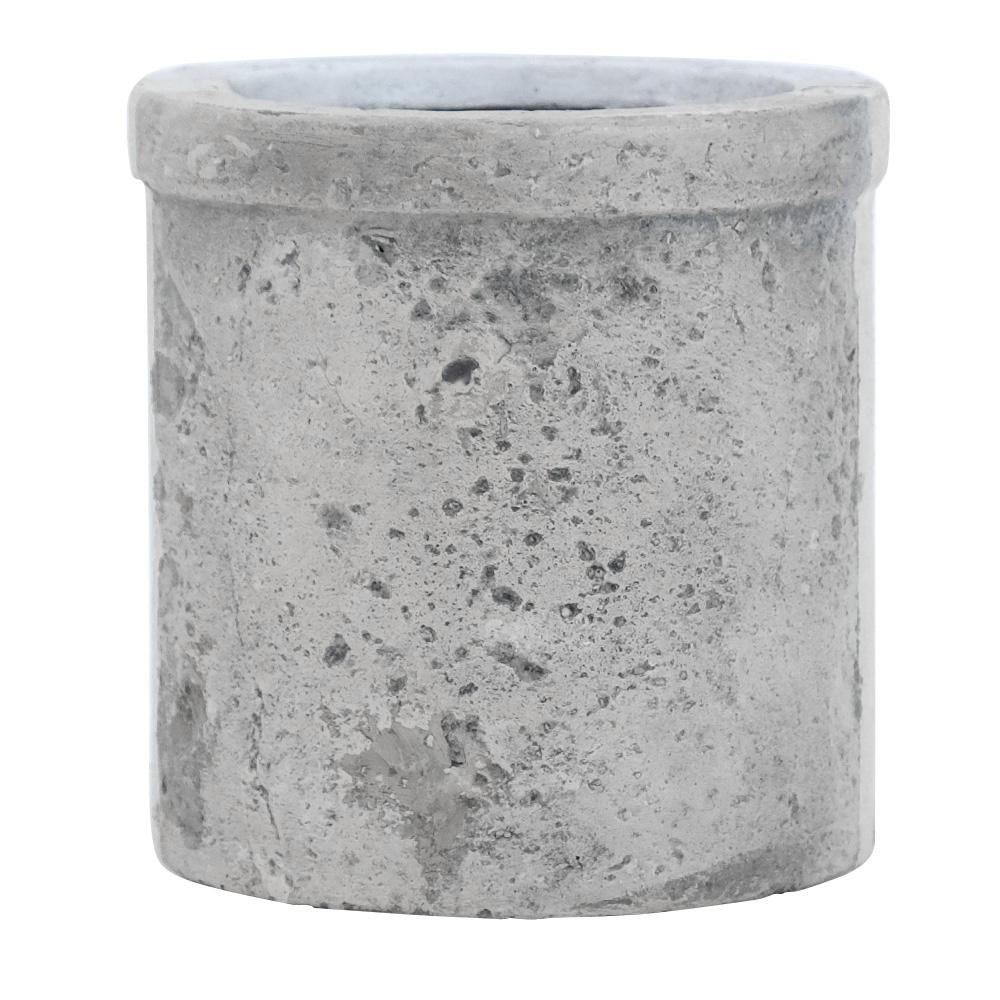 20 In H X 24 11 Composite White Wash Deck Box A Smooth D Composite Round Med Rough Cement Pot With Lip In An Aged