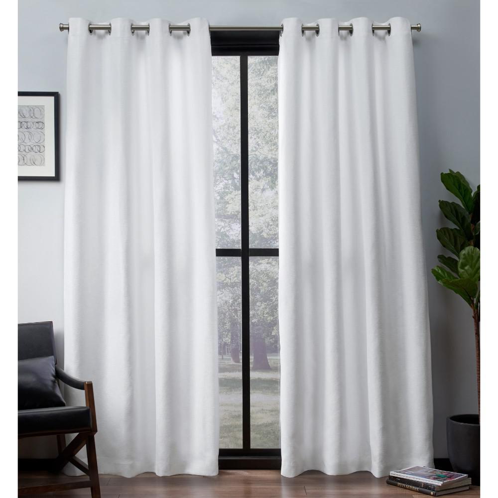 Unbranded Leeds 52 in. W x 84 in. L Woven Blackout Grommet Top Curtain