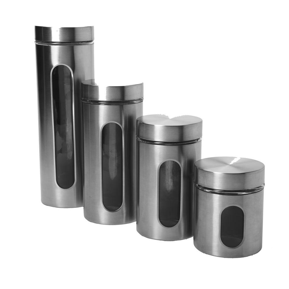 Gl Food Storage Containers The Home Depot 4 Piece Palladian Window Set In Stainless Steel