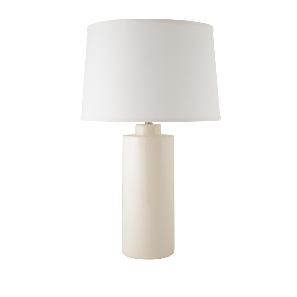 Gloss White Indoor Table Lamp, White Cylinder Floor Lamp