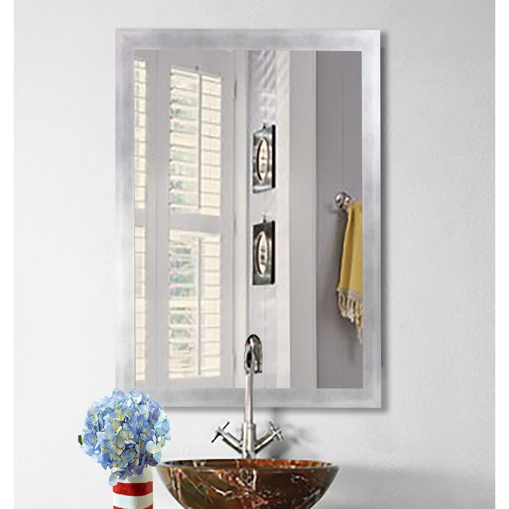 40 In X 36 Taciturn Silver Metal Mirror V095 30 5 34 Taciturn Silver Metal Mirror