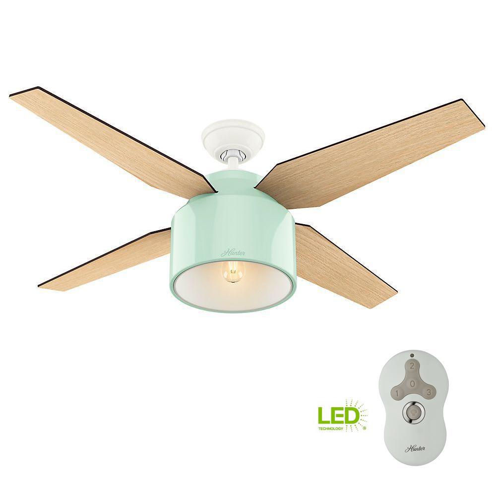 7 how fan speed windows control Cranbrook with Mint in. LED Indoor 52 Hunter Fan Ceiling