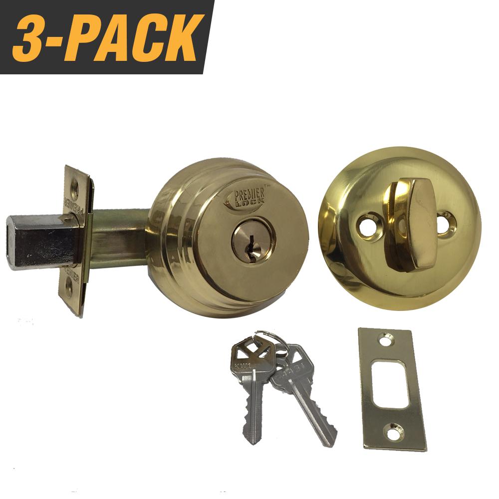Grip Tight Tools Brass Arrow Style Door Lock Single Cylinder