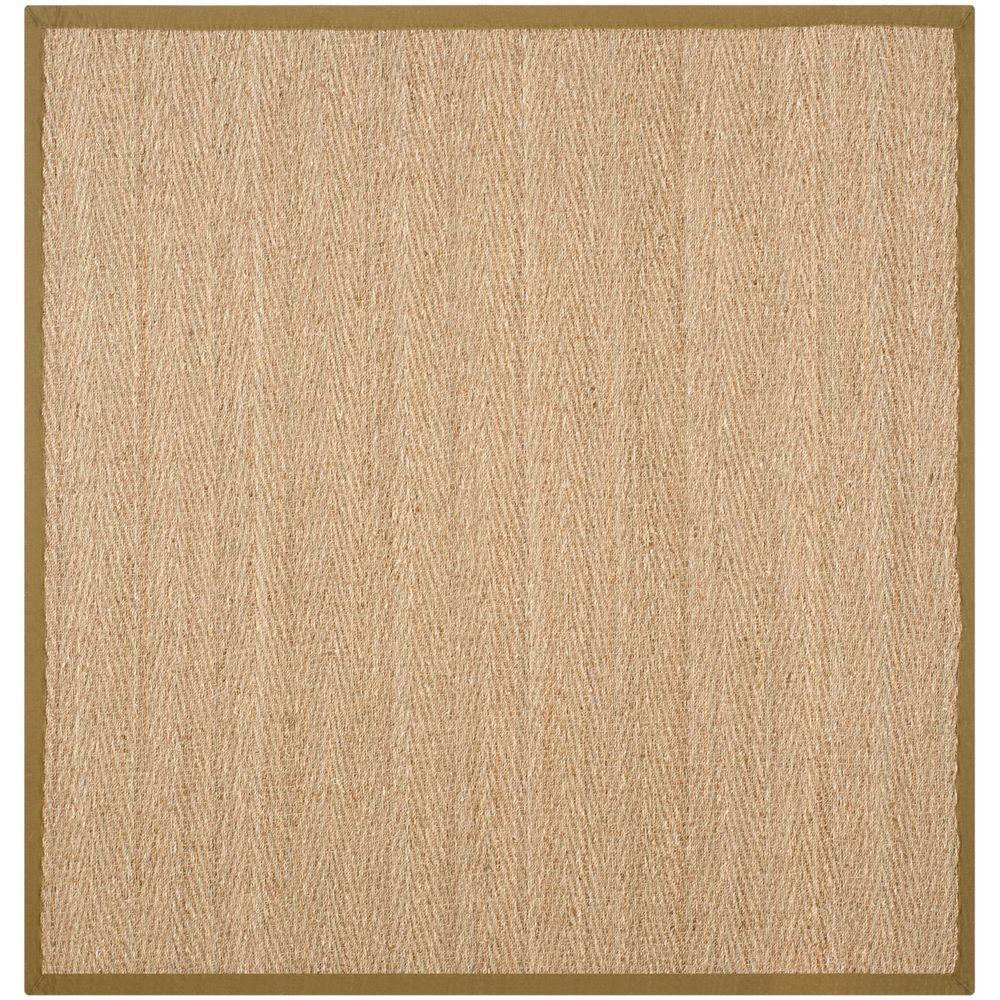 Safavieh Natural Fiber Beige/Olive 6 ft. x 6 ft. Square Area Rug-NF115G ...